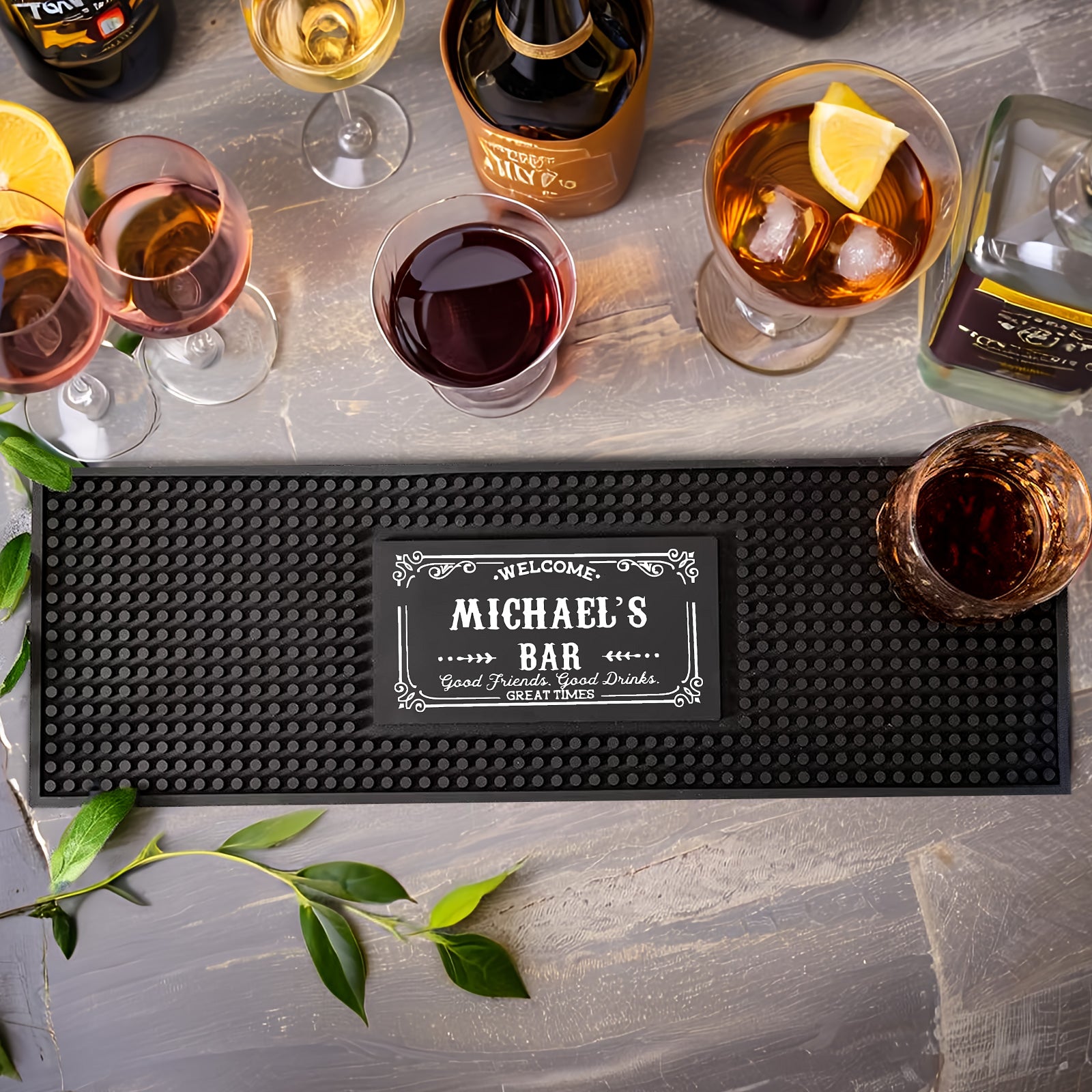Personalised Bar Mat with Name