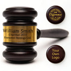 Personalized Judge Gavel and Sound Block Set