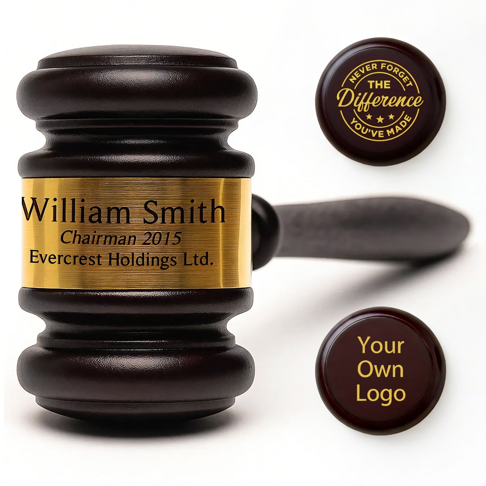 Personalized Judge Gavel and Sound Block Set