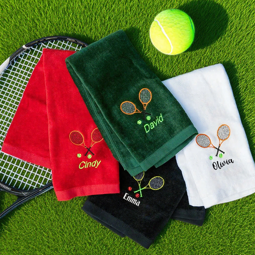Custom Name & Logo Tennis Towel 16×24 Inch | Thoughtful Sports Gift for Men & Women