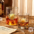 Personalized Golden Badge Whiskey Glass 10 oz Glass Glass for Scotch Bourbon Custom Initial and Name Gifts for Bartender Dad Husband Boyfriends Party Favor Birthday Father's Day Gifts