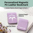 3 Pcs Personalized Vintage PU Leather Magnetic Bookmark