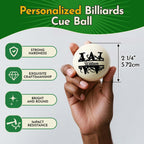 Personalized Billiards Cue Ball with Pouch Engrave Text or Logo Custom Monogram 57mm Cue Ball Birthday Gifts for Dad Husband Billiards Player Billiards Lover Wedding Father's Day Gifts