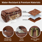 Custom Engraved Leather Dopp Kit | A Meaningful Gift for Him