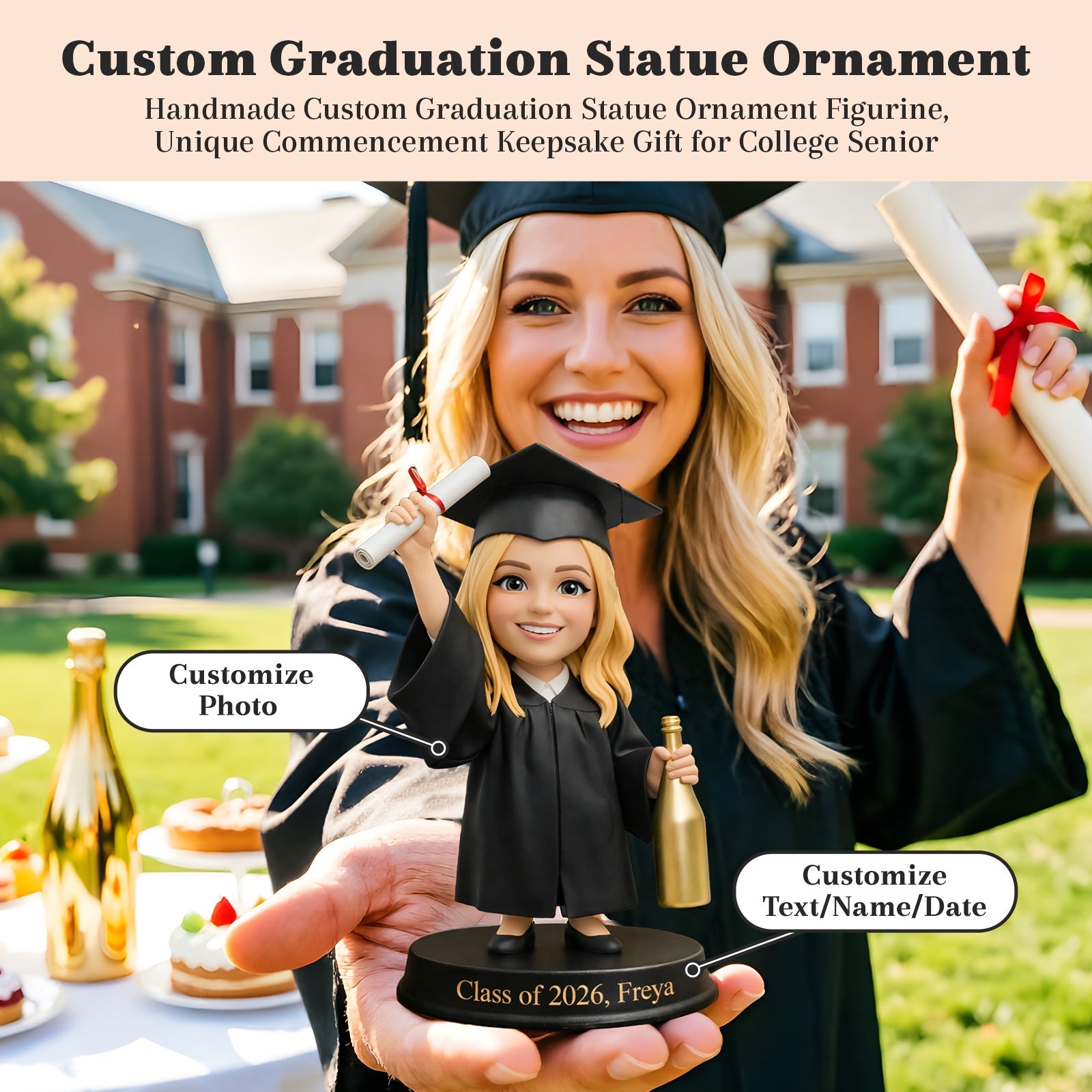 Personalized 3D Figurine from Photo Full Personalized Statue Sculpture Gifts Based on Your Photos for Boyfriend Husband Friends Custom Gifts for Father's Day Birthday Christmas Anniversary