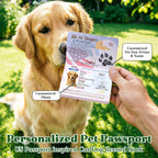 Personalized Pet Passport Photo Album Custom Memory Passport with Photo and Name Gift for Pet Owners Lovers Pet Notebook for Dog & Cat Pet Adoption Anniversary Dog Birthday Gifts