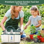 Personalized Gardening Tools Gardening Supplies Kit Gardening Gifts for Women Garden Tool Bag Organizer with Birth Flower and Name Outdoor Hand Tools Birthday Gifts for Gardener Christmas