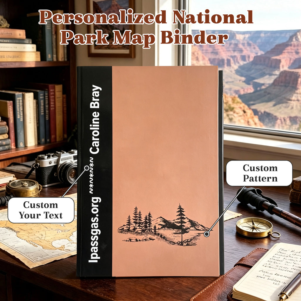 Personalized National Park Map Binder