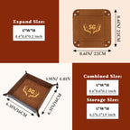 Personalized Valet Tray for Men Custom Key Bowl Portable Waterproof PU Leather Valet Tray for Keys Wallet Remote Controller Keys Phone Wallet Coin Jewelry Men Gifts for Christmas