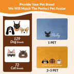 Personalized Dog Cat Feeding Mat Custom Name Pet Food Bowl Mat