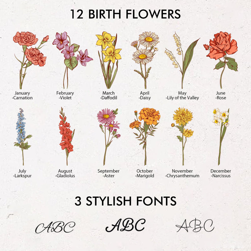 Personalized Birth Flower Corduroy Tote Bag for Women  Custom Name Large Shoulder Bag with Zipper