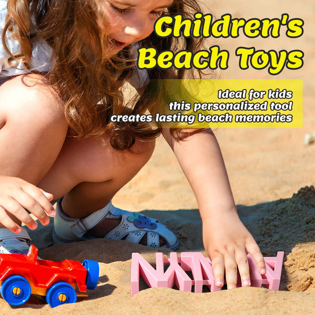 11 Personalized Name Sand Toys Custom Name 3D Printed Beach Tool Summer Outdoor Beach Toys Birthday Gifts for Kids Toddler Adult Family Grandson Granddaughter