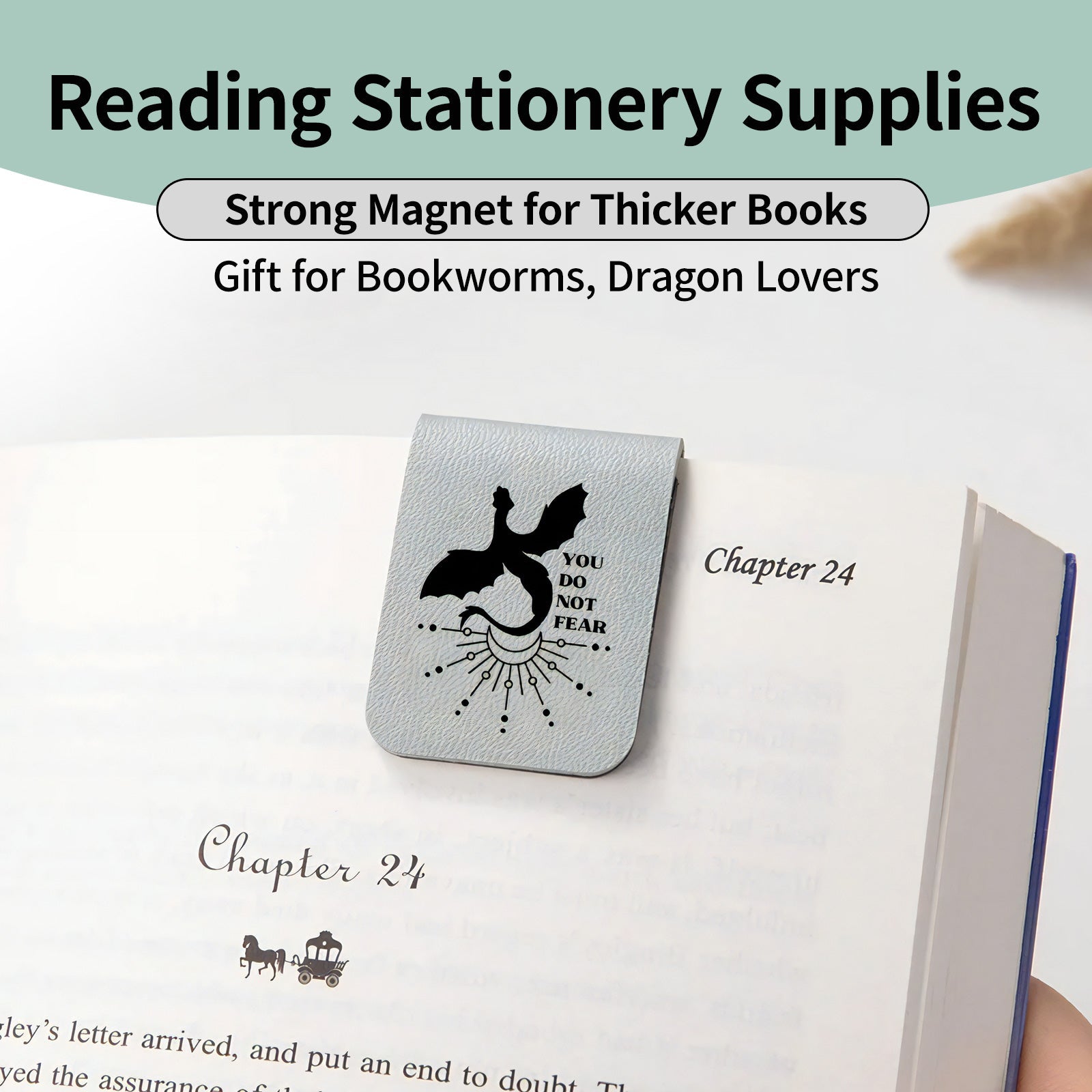 3 Pcs Personalized Vintage PU Leather Magnetic Bookmark