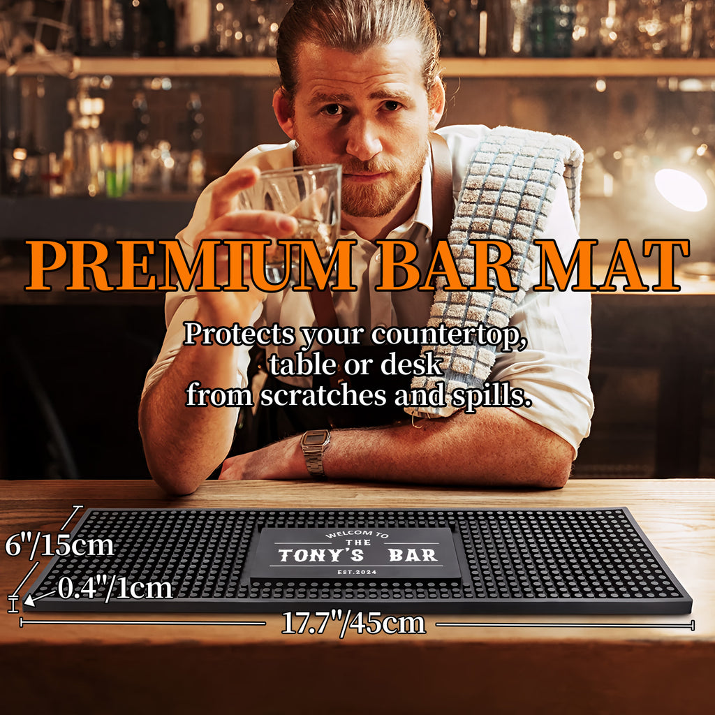 Personalised Bar Mat with Name