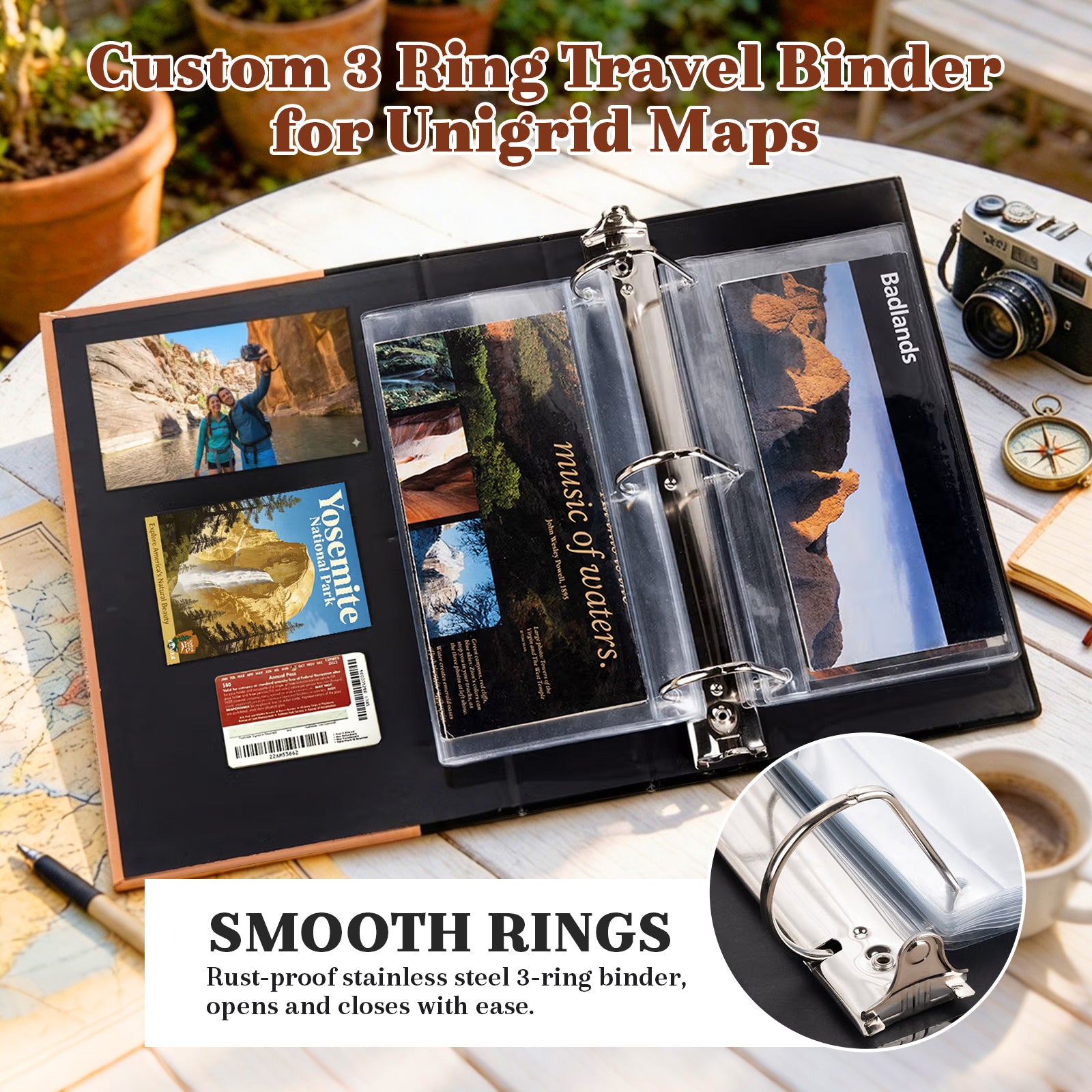 Personalized National Park Map Binder