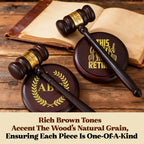 Personalized Judge Gavel and Sound Block Set