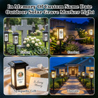 Personalized Solar Lights for Cemetery Solar Pathway Lights with Photo & Name Garden Memorial Outdoor Grave Light for Outdoor Garden Balcony Yard Memorial Remembrance Gifts for Loved Ones