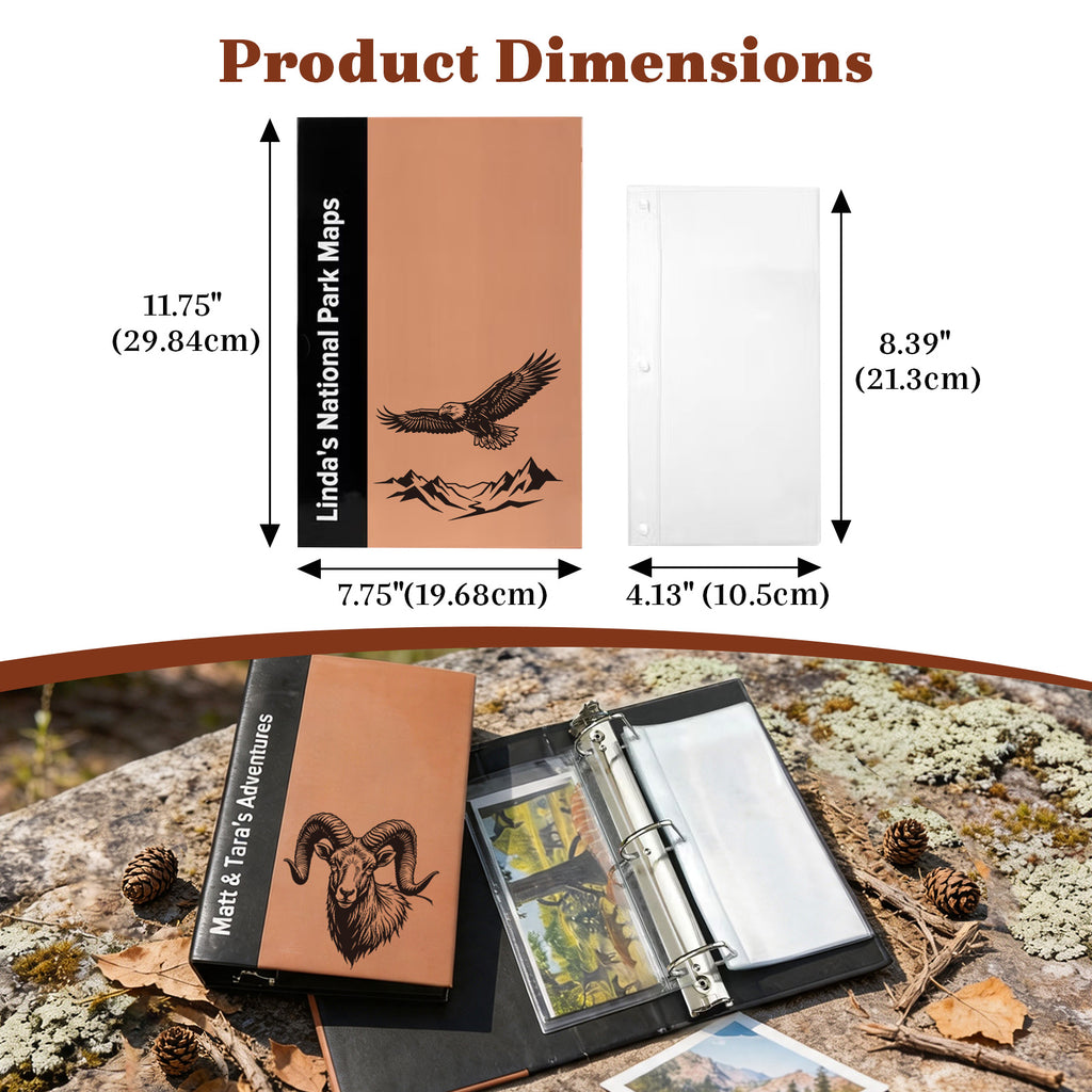Personalized National Park Map Binder