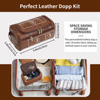 Custom Engraved Leather Dopp Kit | A Meaningful Gift for Him