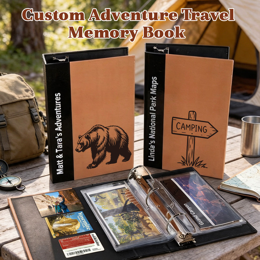 Personalized National Park Map Binder