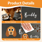 Personalized Dog Cat Feeding Mat Custom Name Pet Food Bowl Mat