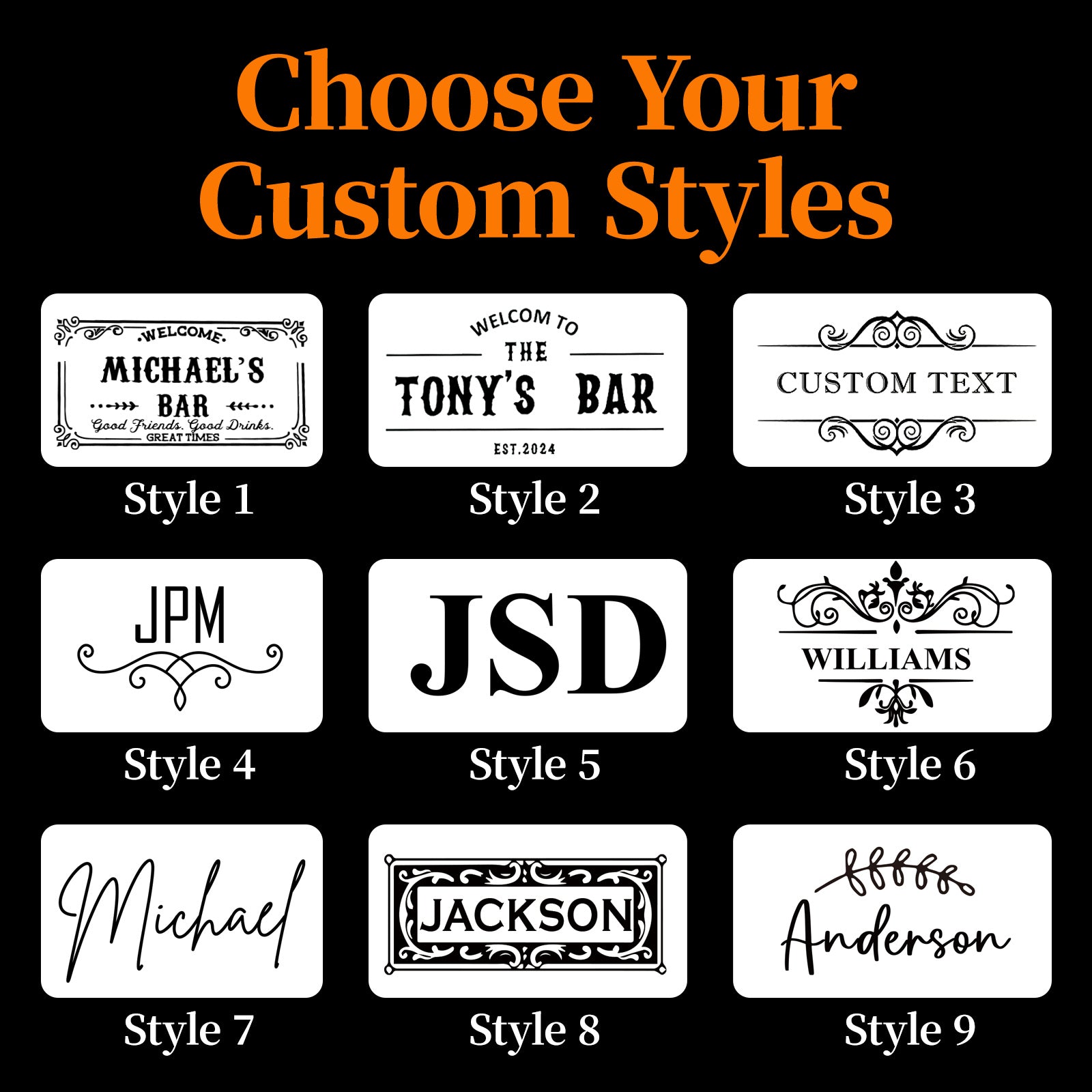 Personalised Bar Mat with Name
