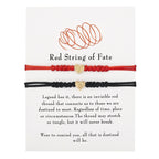 2 Pcs Custom Letter Red String Bracelet