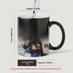Personalized Magic Coffee Mug - Heat Sensitive Color Changing Custom Photo Mug | Customizable Ceramic Cup Christmas Birthday Gift | Taza Magica Personalizada - Black