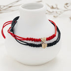 2 Pcs Custom Letter Red String Bracelet