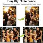 Custom Photo Puzzle 1000 Pieces for Adults Personalized  Jigsaw Puzzle from Your Pictures Unique Gift for Family Birthday Wedding Christmas