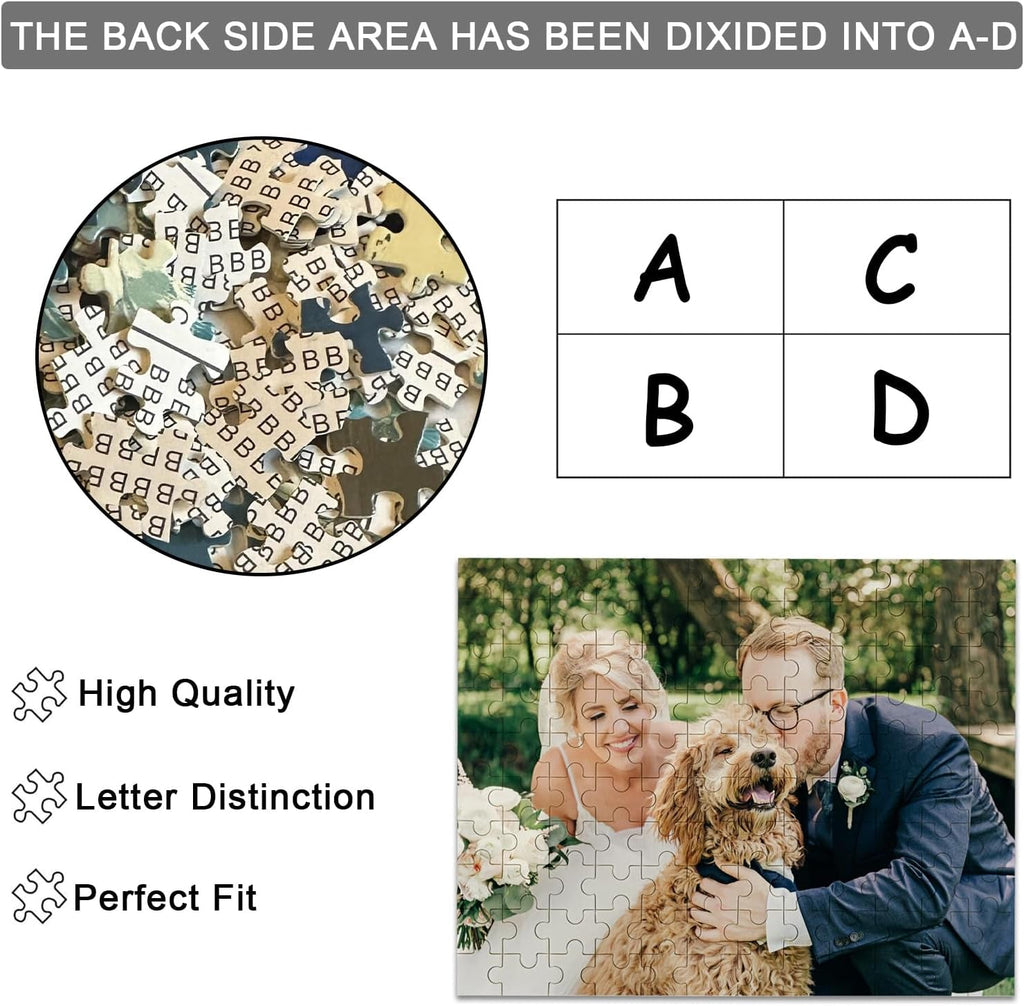 Custom Photo Puzzle 1000 Pieces for Adults Personalized  Jigsaw Puzzle from Your Pictures Unique Gift for Family Birthday Wedding Christmas