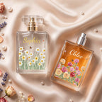 Personalized Floral Glass Perfume Bottle