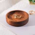 Personalized Initials Ring Dish, Wooden Ring Tray, Anniversary Birthday Gift for Husband