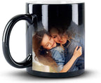 Personalized Magic Coffee Mug - Heat Sensitive Color Changing Custom Photo Mug | Customizable Ceramic Cup Christmas Birthday Gift | Taza Magica Personalizada - Black