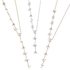 Personalized Lariat Initial Necklace for Women Custom Y-Shaped Name Necklace 18k Gold Plated Jewelry Gifts for Mom Wife Girlfriend Bridesmaids Mother's Day Anniversary Wedding Gifts