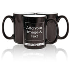 Personalized Magic Coffee Mug - Heat Sensitive Color Changing Custom Photo Mug | Customizable Ceramic Cup Christmas Birthday Gift | Taza Magica Personalizada - Black