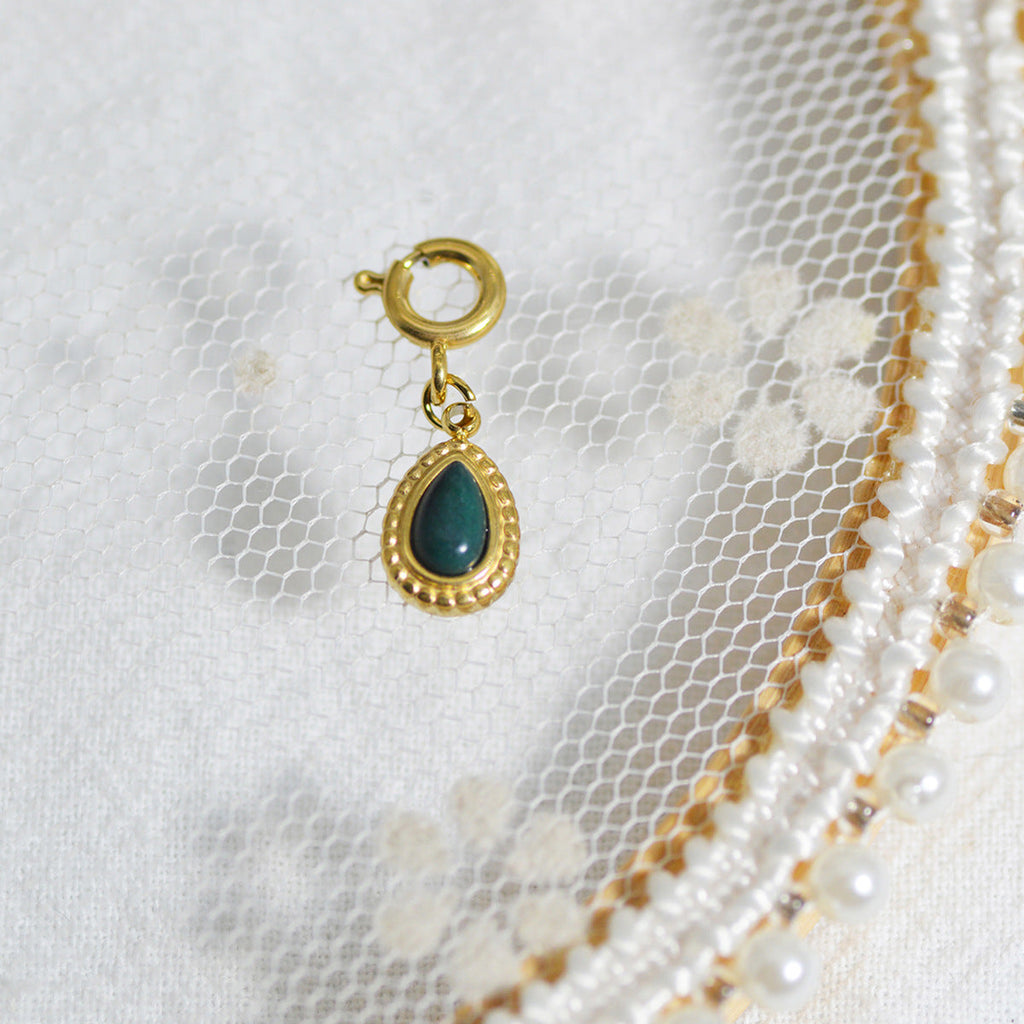 Personalized Gold Charm Necklace, Handmade Necklaces, DIY Ruby Charm Necklace