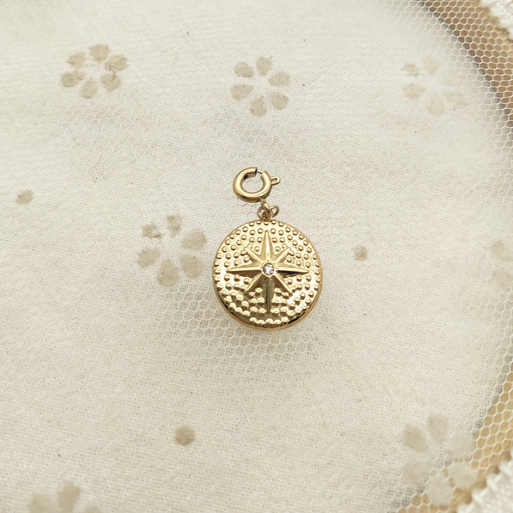 Personalized Gold Charm Necklace, Handmade Necklaces, DIY Ruby Charm Necklace