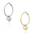 Personalized Heart Hoop Earrings