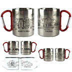 Personalized Carabiner Camping Mug | Unique Adventure Gift for Couples & Outdoor Lovers