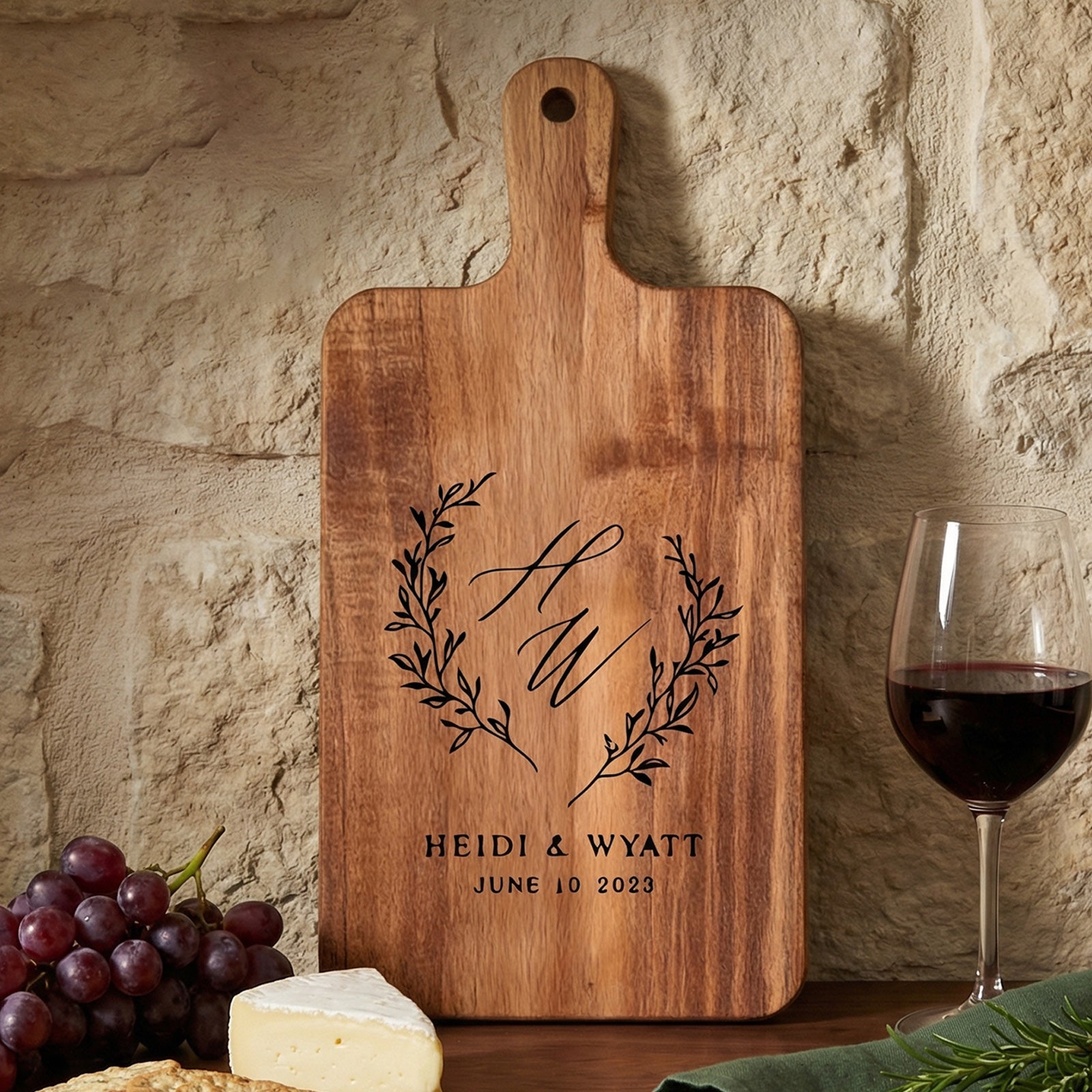 Personalized Acacia Wood Cutting Board