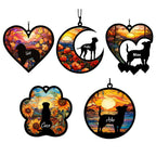 Personalized Dog Memorial Suncatcher, Custom Name Pet Breeds Suncatcher