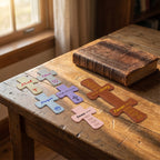 Personalized Magnetic Christian Bookmarks Custom PU Leather Bookmark with Name & Bible Verses Catholic Cross Book Marks Religious Gifts for Women Students Teachers Father Book Lovers