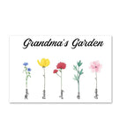 Custom Birth Flower Canvas Painting