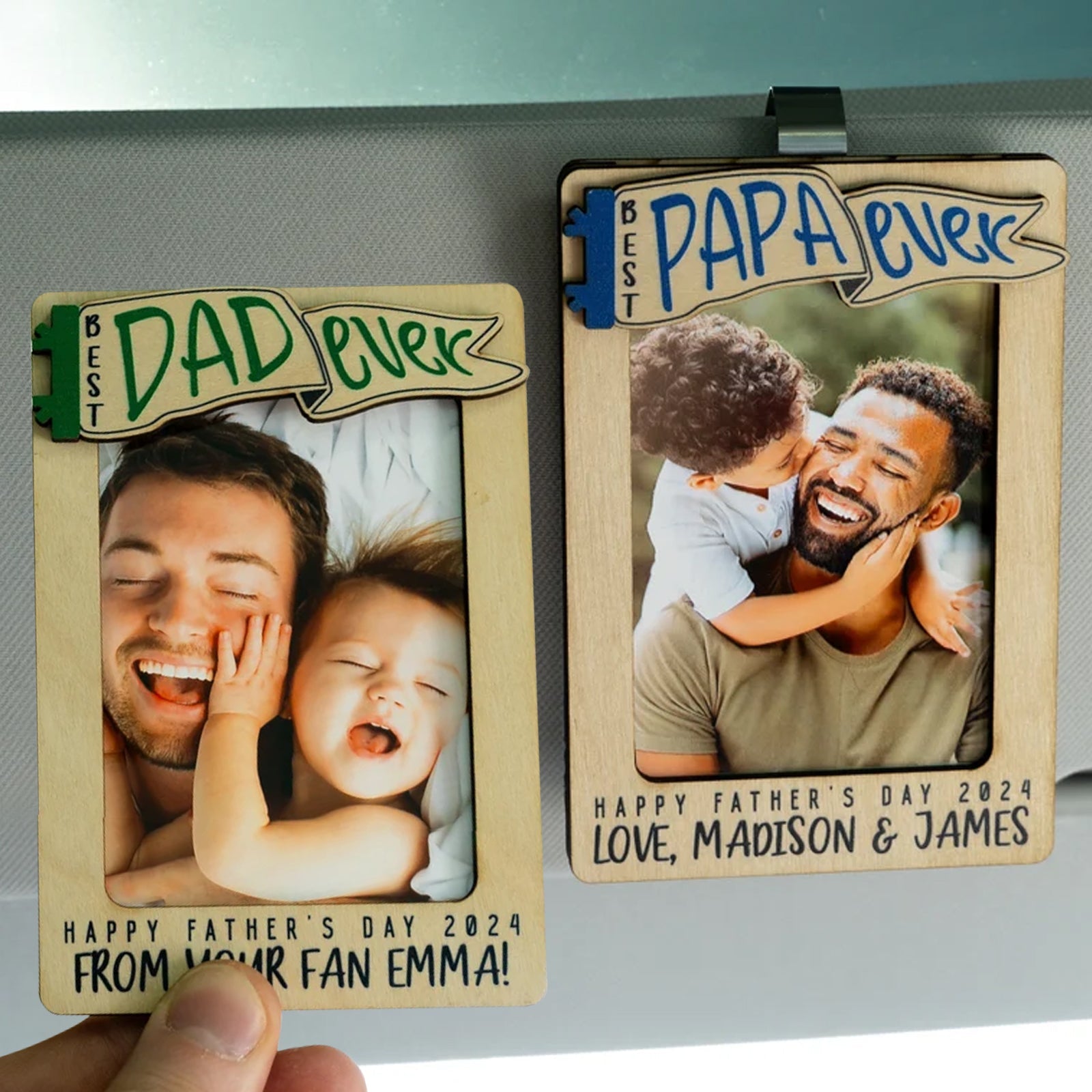 Personalized Car Photo Frame Sun Visor Clip