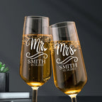 Personalized Champagne Glasses Set of 2