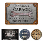 Custom Garage Sign, Personalized Workshop Sign