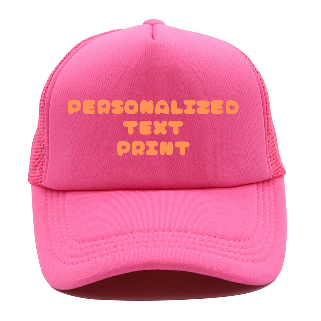 Custom Trucker Hat, Personalized Text Logo Unisex Trucker Cap