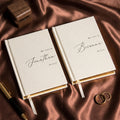 Linen Hardcover Wedding Vow Books Set