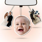 Custom Air Fresheners with Picture - Photo Air Freshener for CarDouble-Sided Customized Photo TextPersonalized Air Freshener for Car Wardrobe & Bathroom Hanging Ornaments (Rectangle)